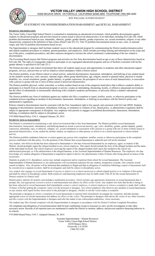 anti harassment policy pdf