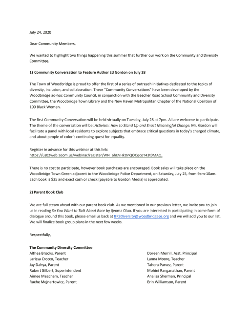 Diversity And Inclusion Woodbridge School District