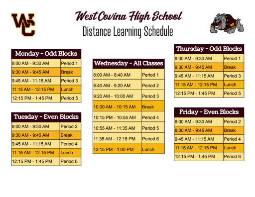 Schedules West Covina High School