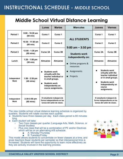Coachella Valley Unified School District Calendar