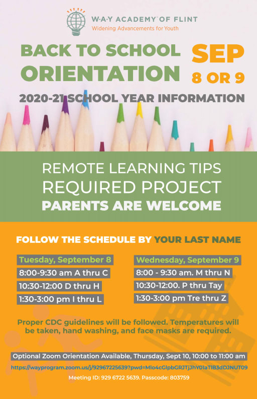 Back To School Orientation On September 8 And 9 News Details
