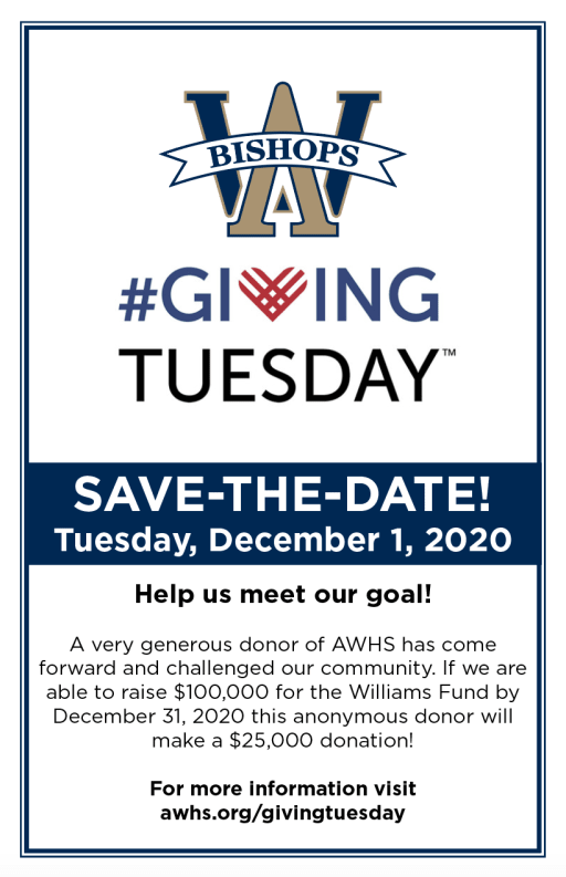 Giving Tuesday December 1 2020 Archbishop Williams High School