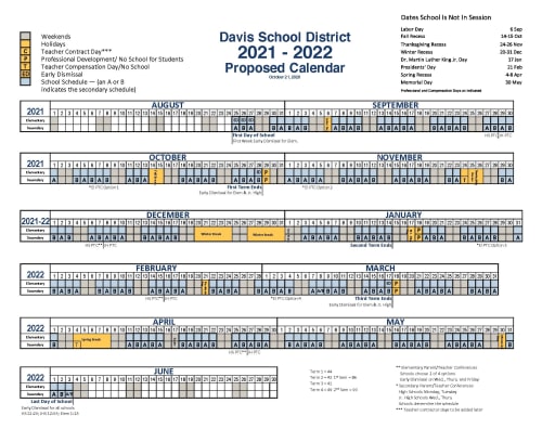 Davis School District Calendar 2021-22 District News   Davis School District
