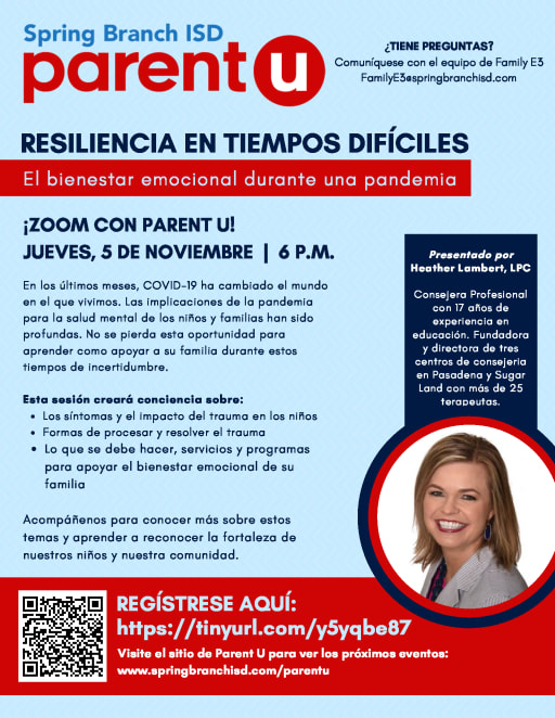 Register Today! Parent U: Resiliency in Challenging Times - Mental Wellness  in a Pandemic | Featured News