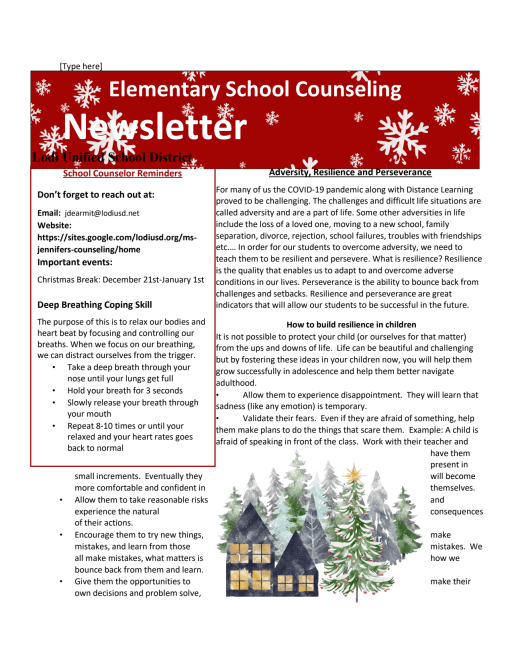 School Counselor Sutherland Elementary School