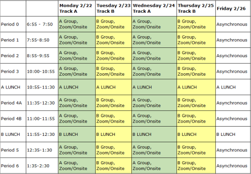 Bell Schedule Attendance Richland High
