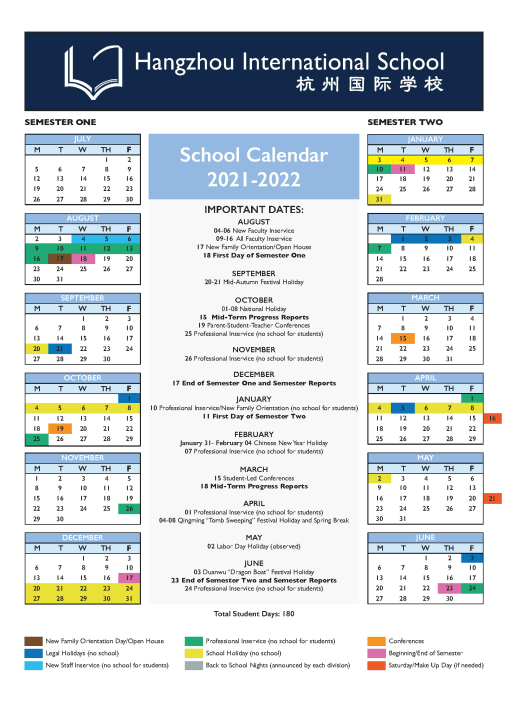Egusd Calendar 2022 2023 School Calendar - Hangzhou International School