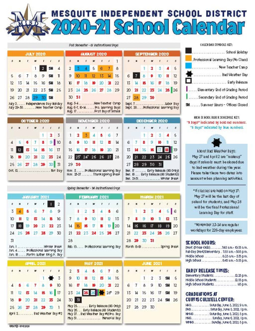 Misd Tx 2022 Calendar Calendar 2022