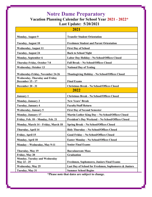 Notre Dame 2022 Schedule