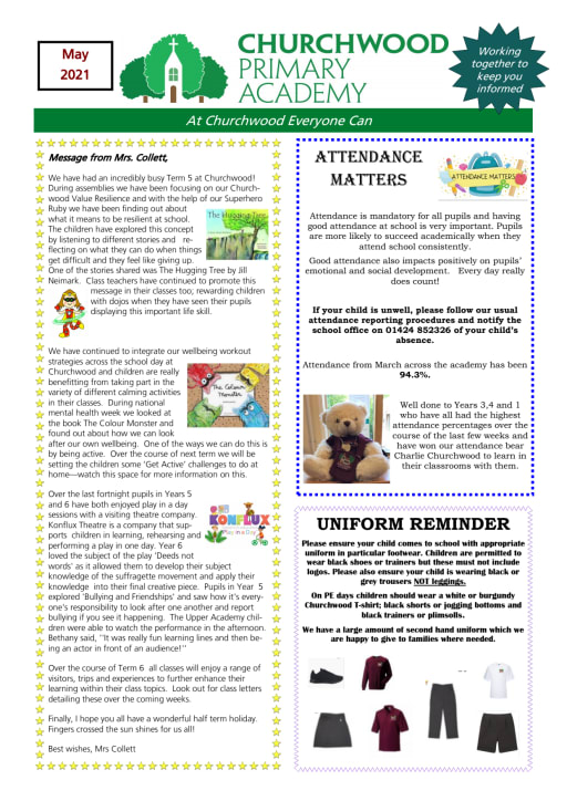 Newsletters Churchwood Primary Academy