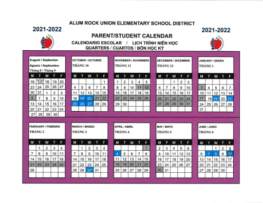 Academic Calendar - Adelante Academy