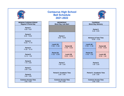 Schedule - Centaurus High School