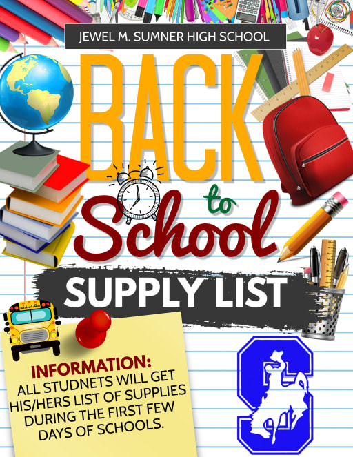 Supply List - Jewel M. Sumner High School