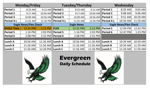 Lwsd Calendar 2022 2021-2022 Daily Schedule - Evergreen Middle School