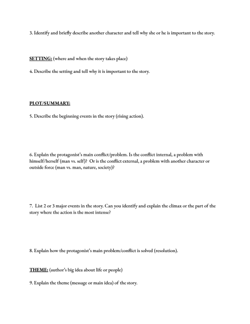 Summer Reading Worksheet - Keefe Regional Technical School