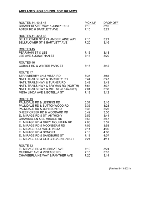 Victor Valley College 2022-2023 Calendar