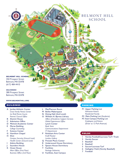 Belmont University Campus Map Visit Our Campus - Belmont Hill School