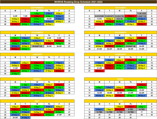 Rotation Schedule - Watchung Hills Regional High School