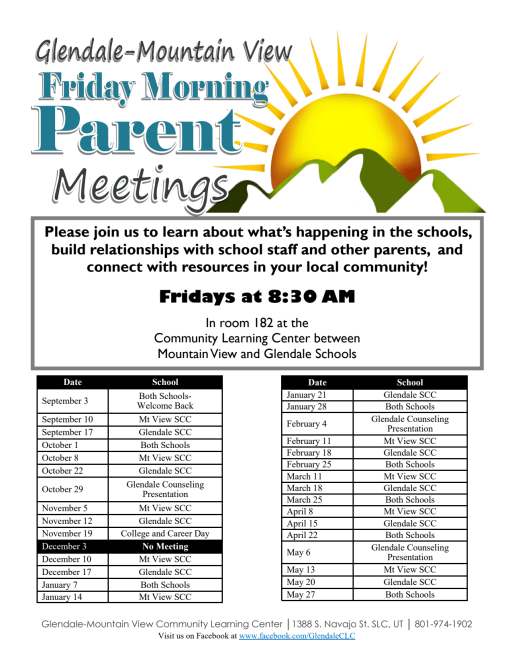 Scc Academic Calendar 2022 School Community Council (Scc) - Glendale Middle School