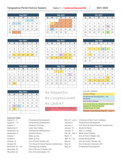 stem magnet academy calendar