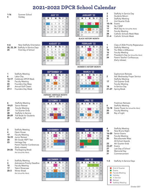 Depaul Calendar 2022