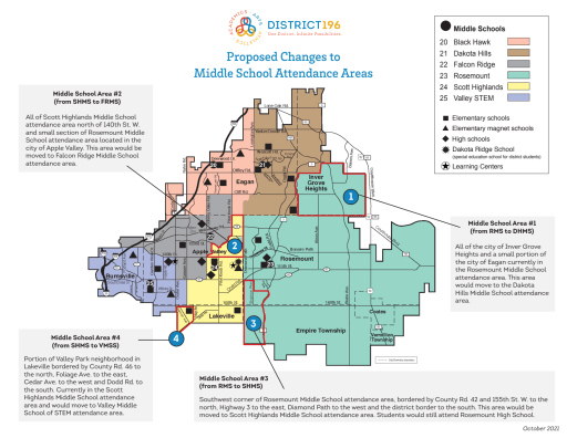 District 196 Boundary Map Attendance-Area Adjustments - Rosemount-Apple Valley-Eagan Isd 196