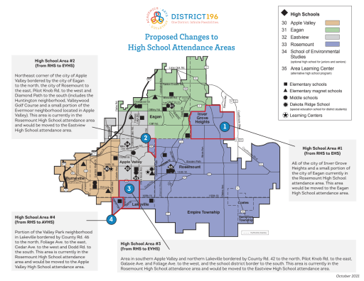 District 196 Boundary Map Attendance-Area Adjustments - Rosemount-Apple Valley-Eagan Isd 196
