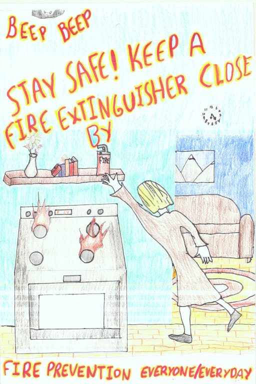 Students submit hundreds of entries for fire prevention poster contest