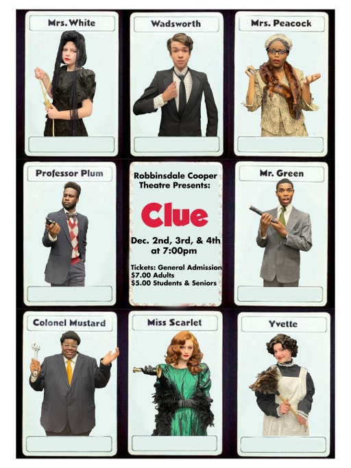 Cooper Theatre: CLUE, Opens Thursday, December 2 | article