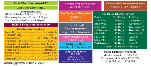 Weslaco Isd Calendar 2022 2023 Calendars - Brownsville Learning Academy 6-12