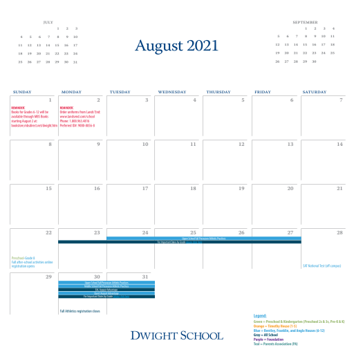 Hunter College Summer 2022 Calendar Calendar | Dwight School New York