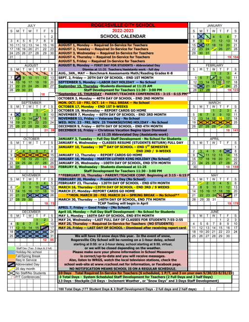 2022-2023 School Calendar Approved | Details