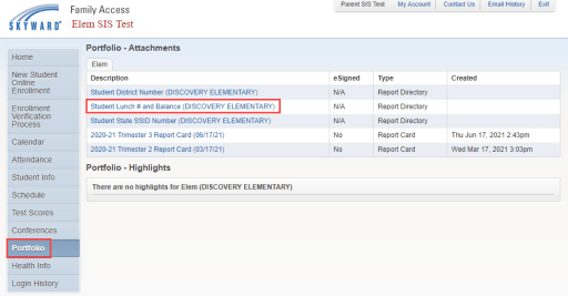 PINs & Account Balance - Issaquah School District 411