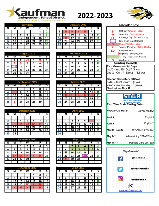 Utd Summer 2023 Calendar District Calendar -
