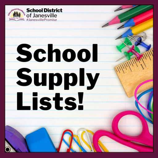 School Supplies List / School Supplies