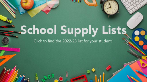 2022-23 School Supply List, School News