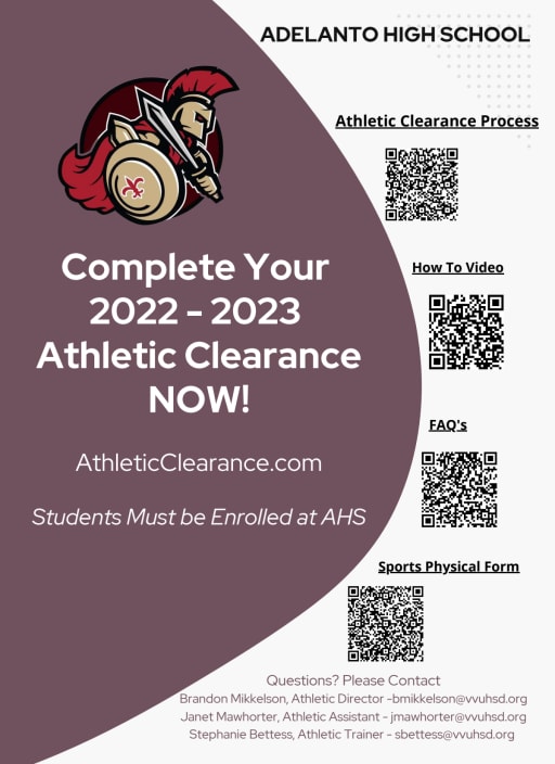 Online Athletic Clearance - Adelanto High School