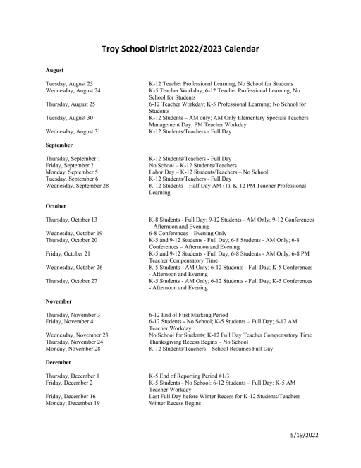 K12 School Calendar 2023 2024 Get Calendar 2023 Update