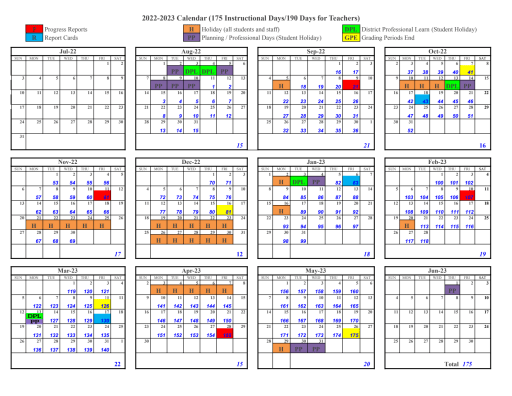 Calendar - Jasper County Primary School