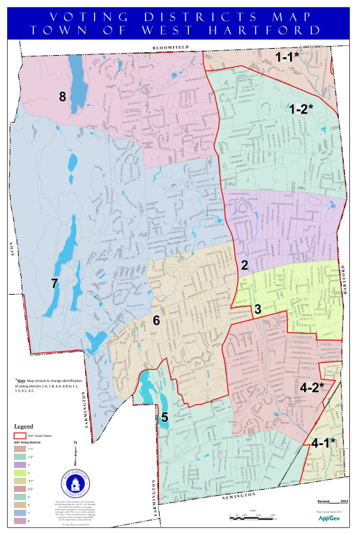 Polling Locations & District Map - Town of West Hartford
