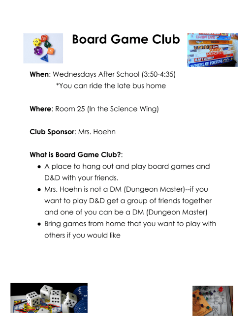 Club Activities and Events