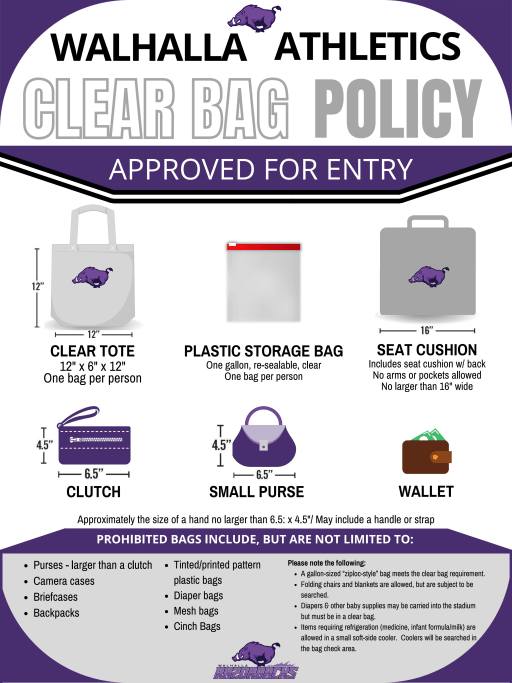 Sandite Athletics Implementing Clear Bag Policy at Home Events