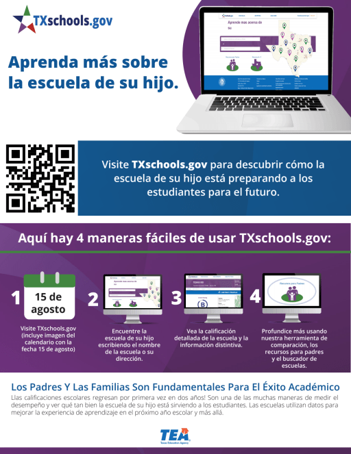 First page of the PDF file: TXschools-one-pager-flyer-spanish-2022