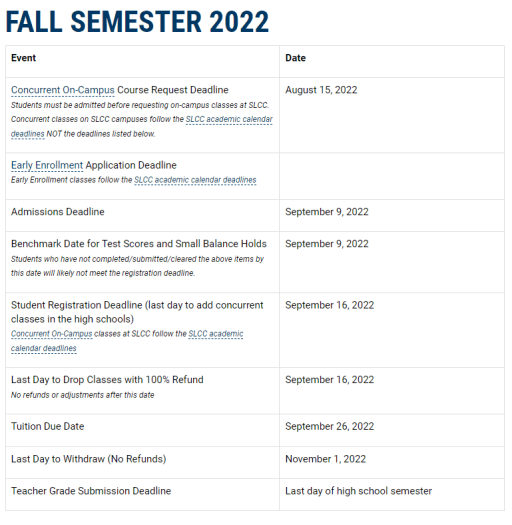 Events and Deadlines - Davis School District