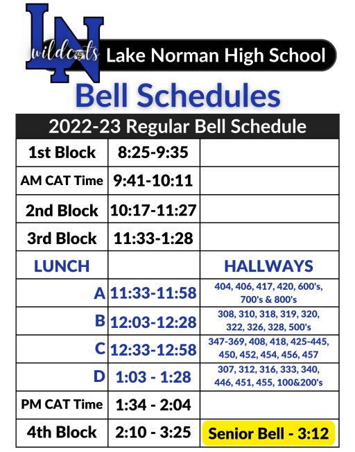 Bell Schedules - Lake Norman High School