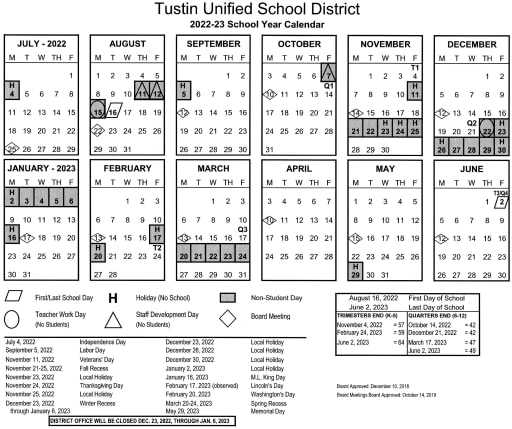 Tusd 2023 2024 Calendar Tustin Get Calendar 2023 Update