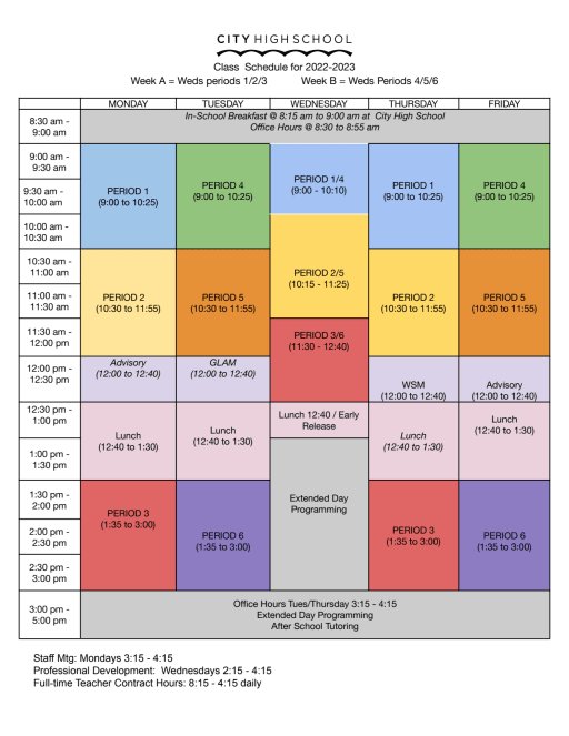 2023 HS College Schedule