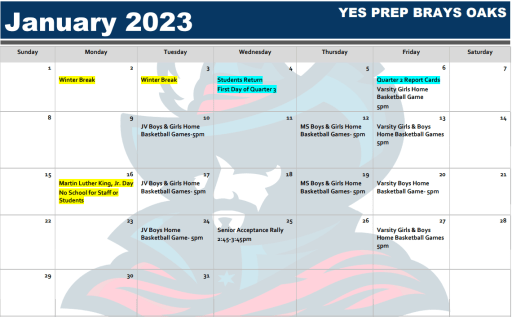 Brays Oaks Family Notes- Friday, January 20, 2023 | Featured