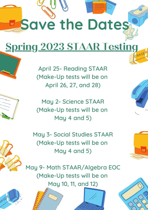 Spring STAAR Testing - Dawson Middle School
