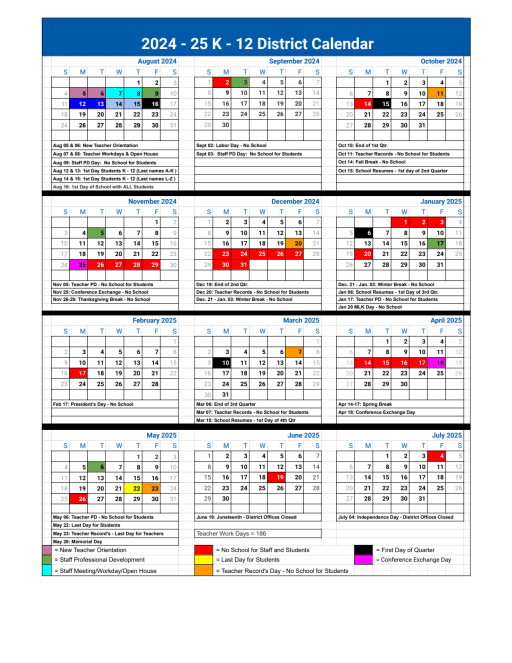 Rutherford County Schools Calendar 2025-25